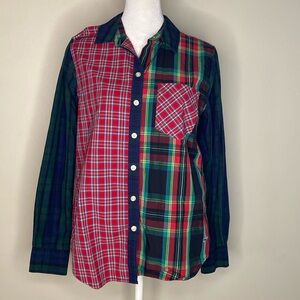 Vineyard Vines Patchwork Plaid Button-Down Shirt - Size 4